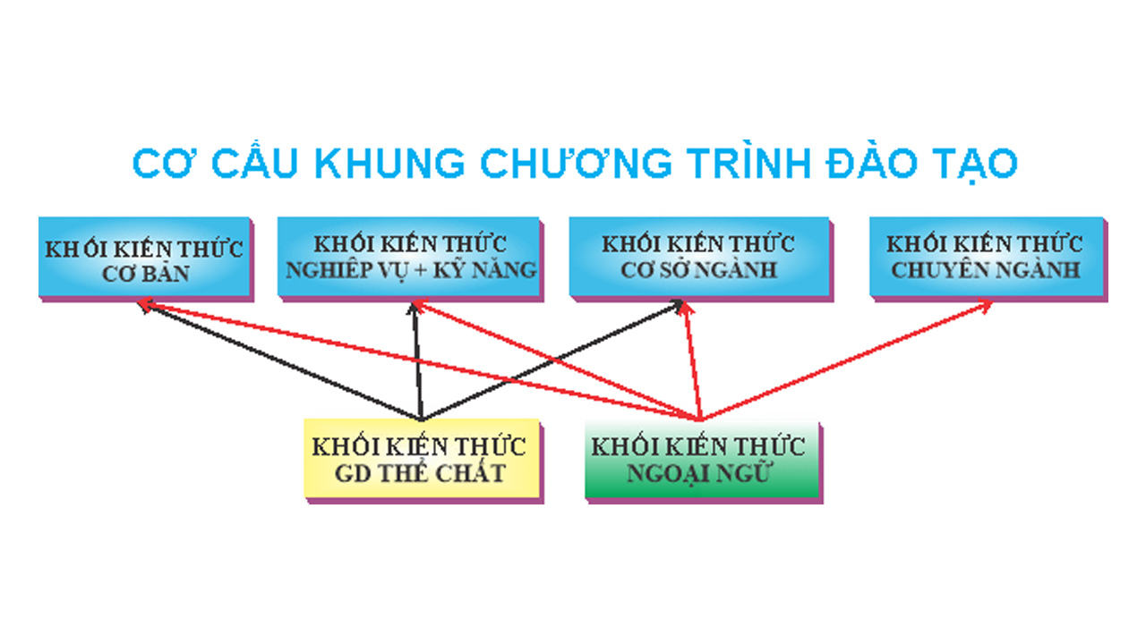 Mô hình cơ cấu khung chương trình đào tạo, giáo án